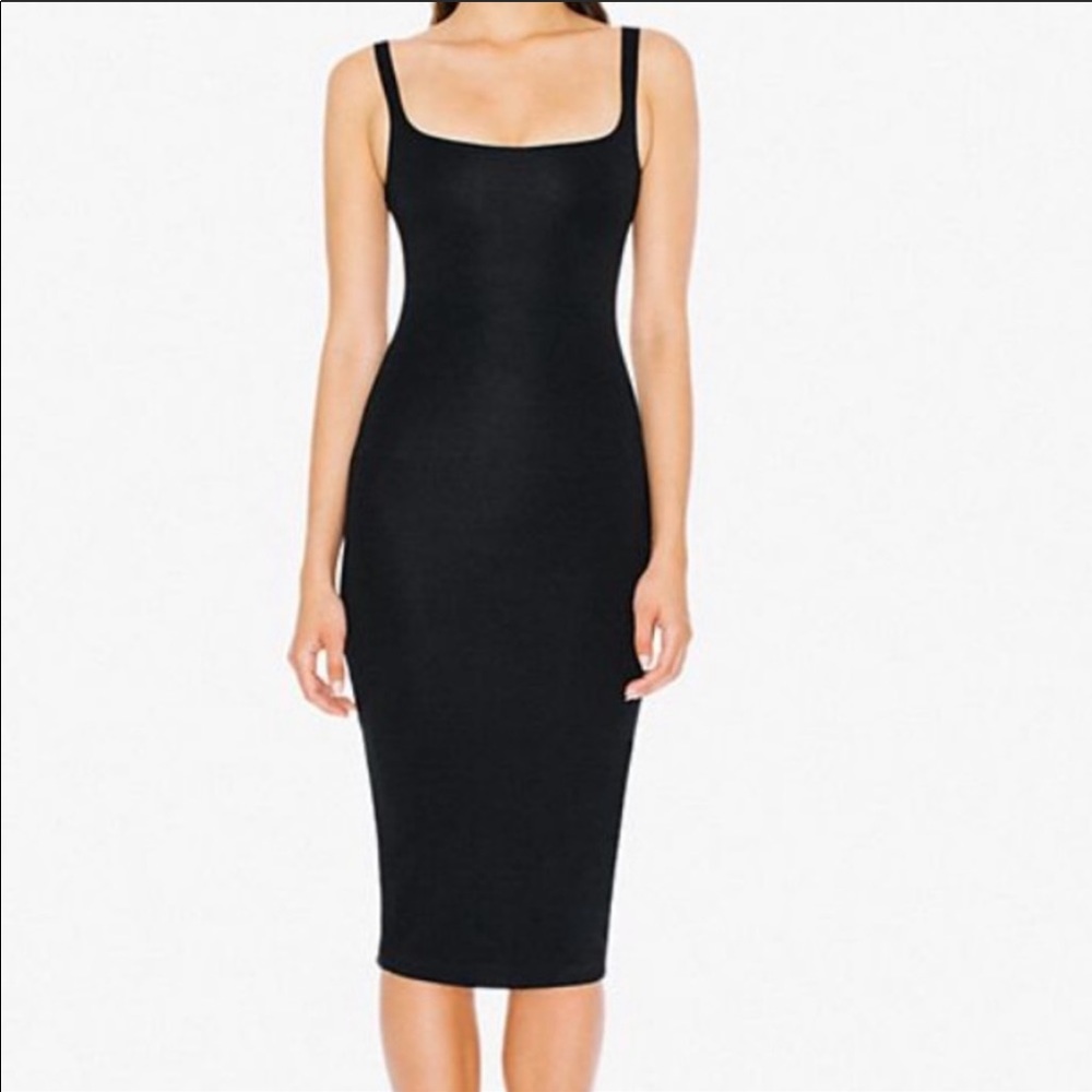 American Apparel Black Tank Top Bodycon Dress